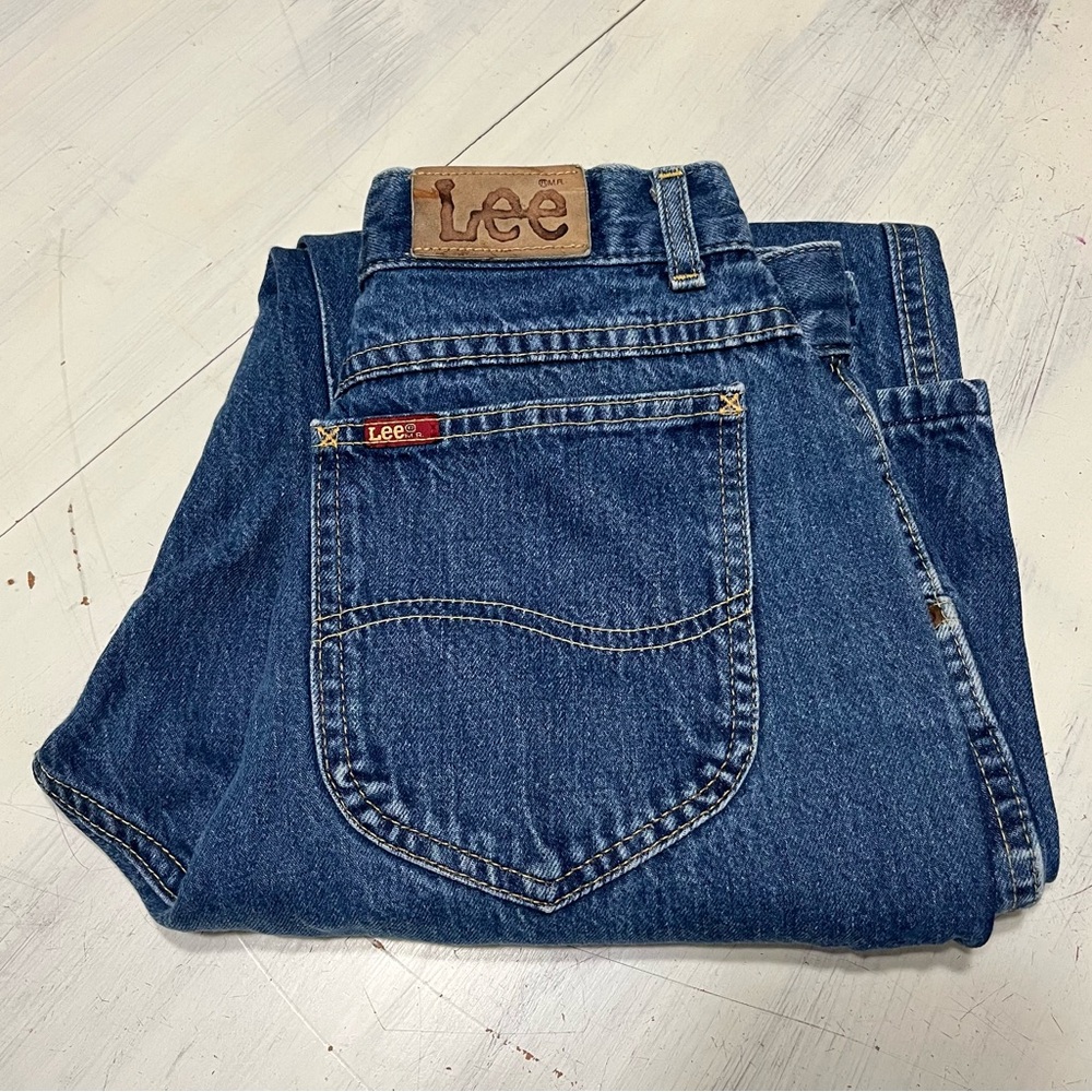 Vintage 80’s Lee USA Tapered Baggy Leg Pleated High Waisted Mom Jeans Sz 9P